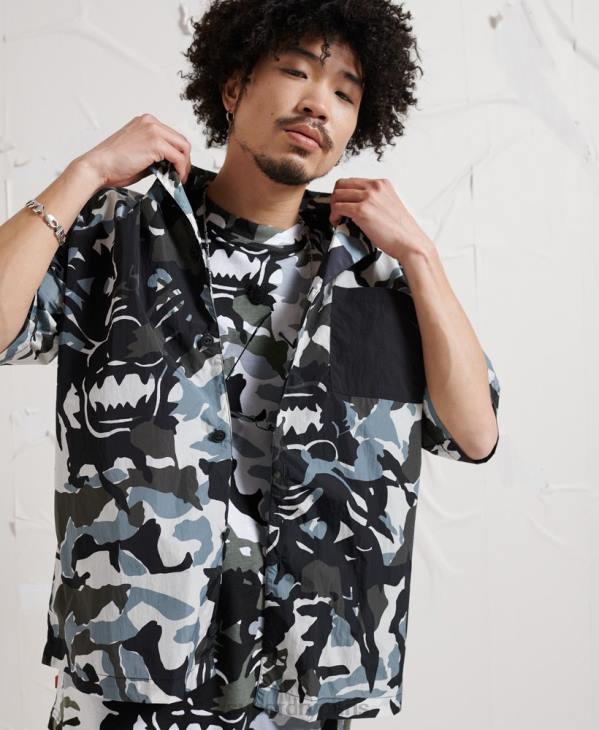 Superdry Hommes chemise dystopie énergétique D64Z220 vêtements multi