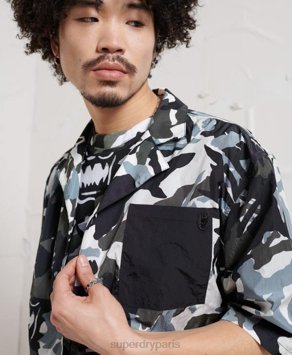 Superdry Hommes chemise dystopie énergétique D64Z220 vêtements multi