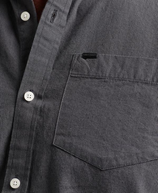 Superdry Hommes chemise en coton à micro carreaux D64Z211 vêtements gris