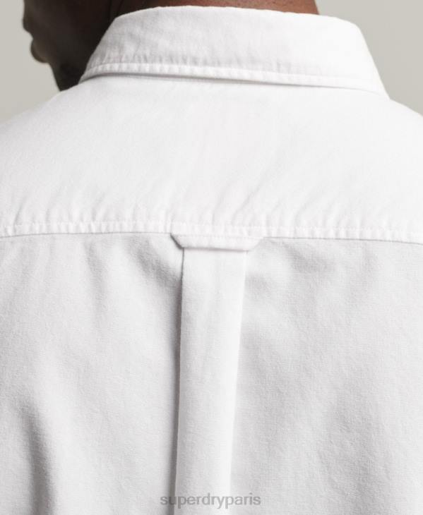 Superdry Hommes chemise à manches courtes oxford vintage en coton biologique D64Z233 vêtements blanc