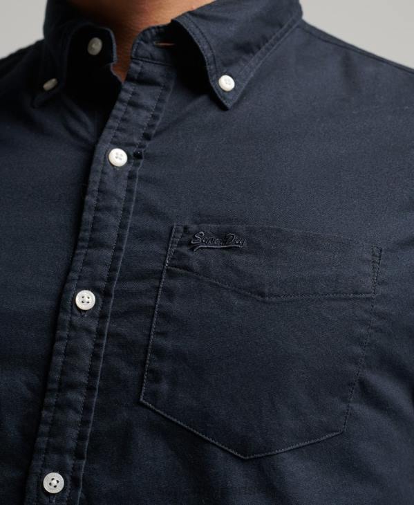 Superdry Hommes chemise oxford délavée D64Z181 vêtements marine