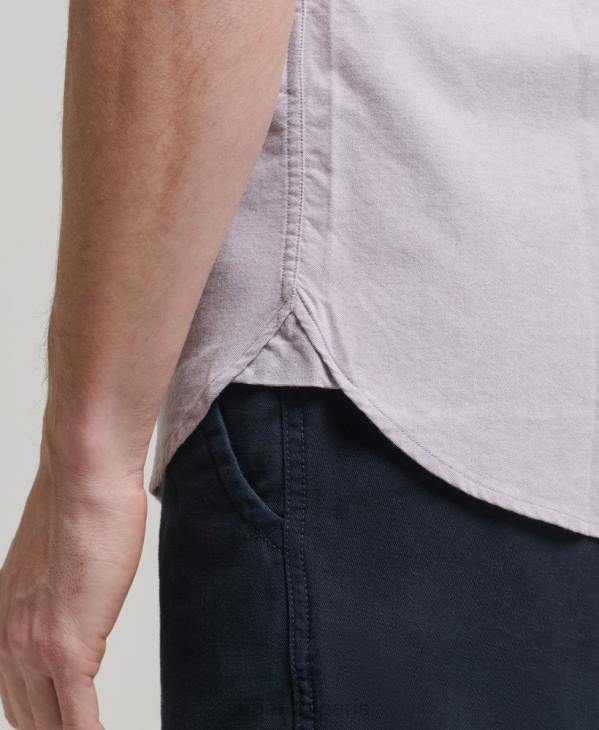 Superdry Hommes chemise oxford à manches courtes D64Z129 vêtements violet
