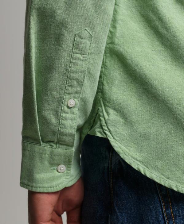 Superdry Hommes chemise oxford vintage en coton bio D64Z6473 vêtements vert