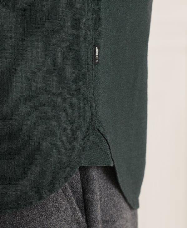 Superdry Hommes chemise uni oxford en coton bio D64Z226 vêtements vert