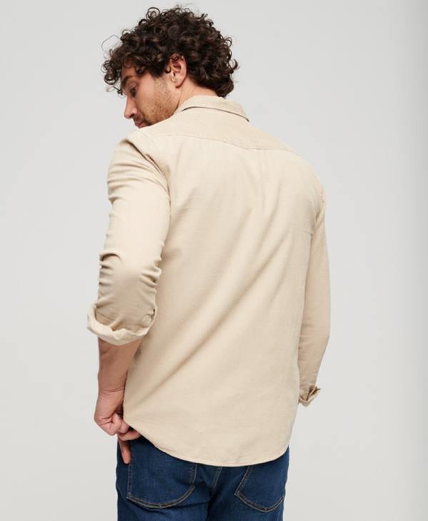 Superdry Hommes chemise western en velours côtelé vintage D64Z82 vêtements brun
