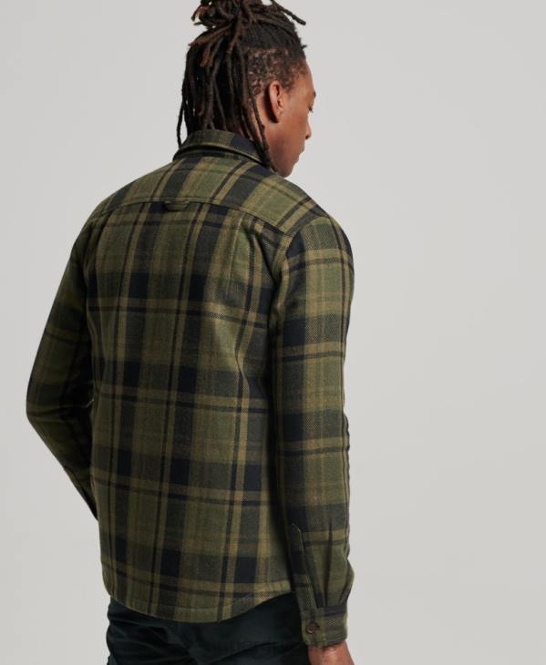 Superdry Hommes magasin marchand - surchemise matelassée D64Z175 vêtements vert