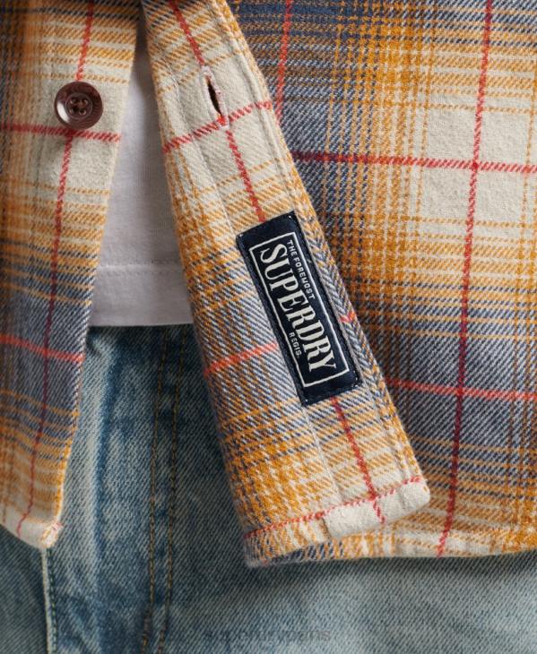 Superdry Hommes surchemise à carreaux vintage D64Z191 vêtements or