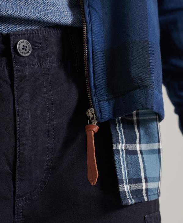 Superdry Hommes surchemise en flanelle D64Z237 vêtements bleu