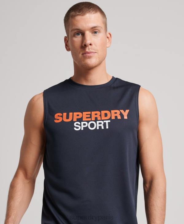Superdry Hommes débardeur actif D64Z1405 vêtements marine