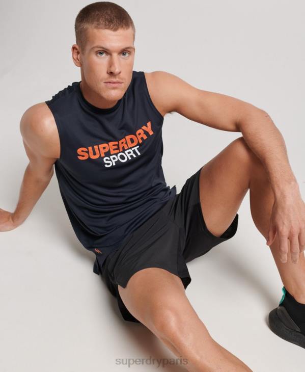 Superdry Hommes débardeur actif D64Z1405 vêtements marine