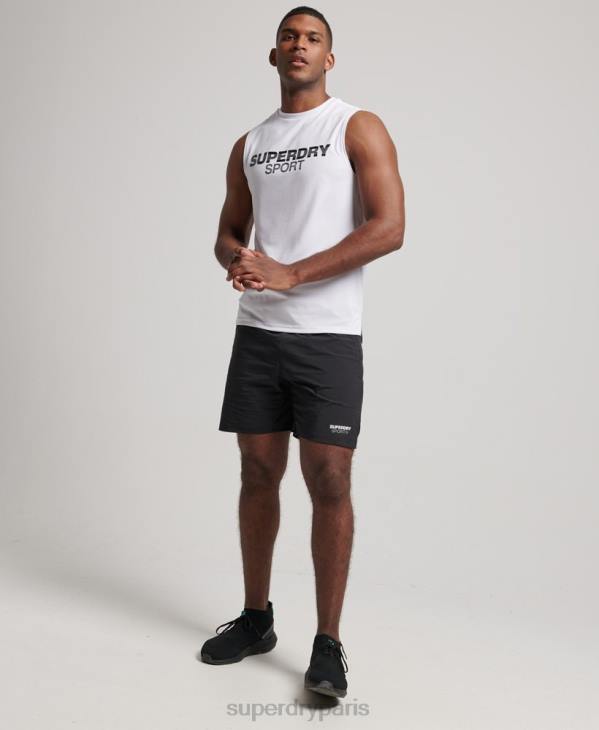 Superdry Hommes débardeur actif D64Z1418 vêtements blanc