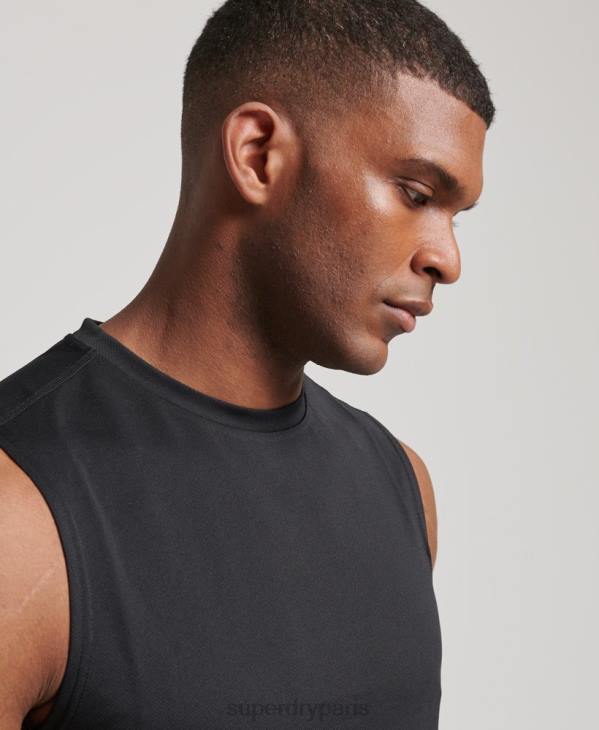 Superdry Hommes débardeur actif D64Z1426 vêtements noir