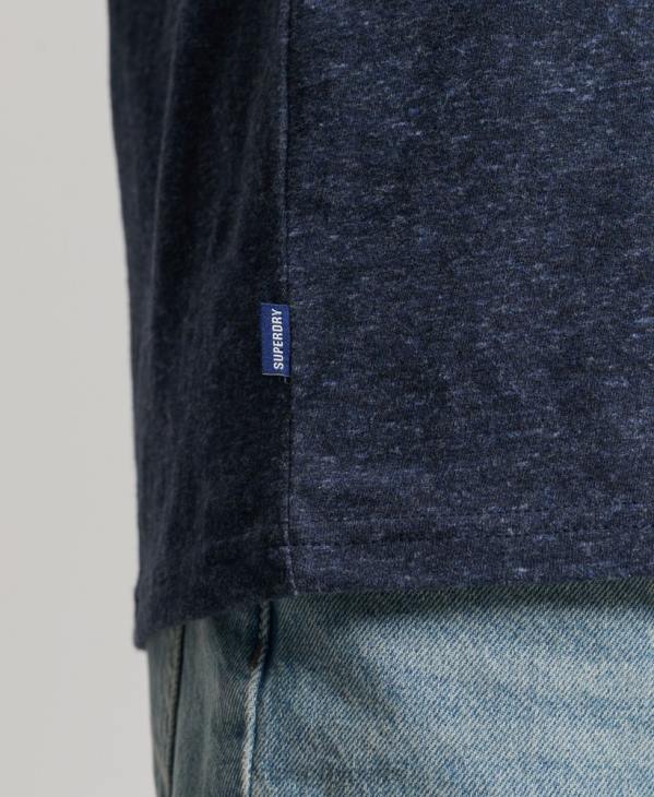 Superdry Hommes débardeur brodé logo vintage en coton bio D64Z1445 vêtements marine