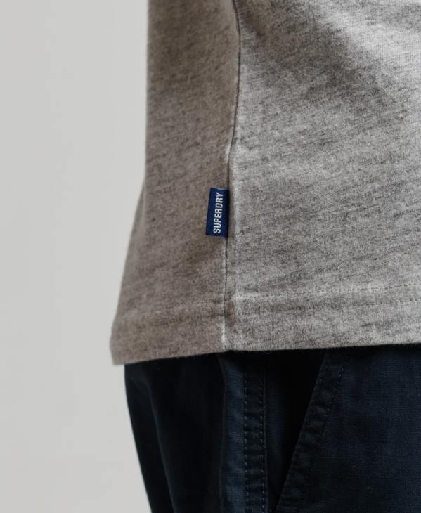 Superdry Hommes débardeur brodé logo vintage en coton bio D64Z1447 vêtements gris