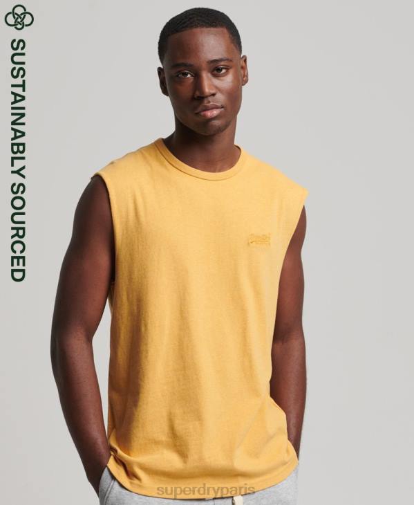 Superdry Hommes débardeur classique en coton bio D64Z1529 vêtements jaune