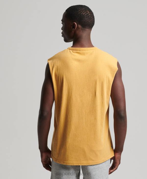 Superdry Hommes débardeur classique en coton bio D64Z1529 vêtements jaune