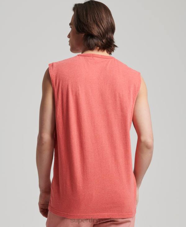 Superdry Hommes débardeur classique en coton bio D64Z1533 vêtements rose