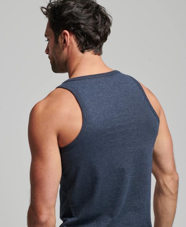 Superdry Hommes débardeur classique lieu vintage D64Z1452 vêtements marine