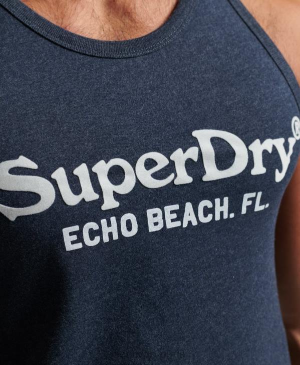 Superdry Hommes débardeur classique lieu vintage D64Z1452 vêtements marine