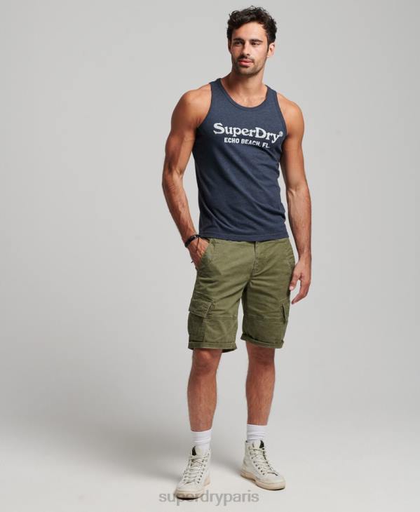 Superdry Hommes débardeur classique lieu vintage D64Z1452 vêtements marine