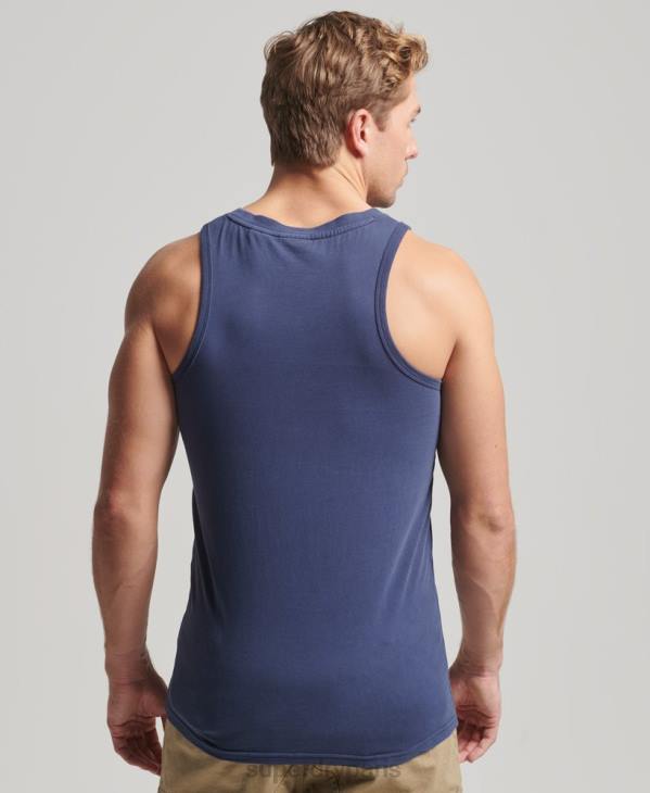 Superdry Hommes débardeur classique terrain vintage D64Z1503 vêtements marine
