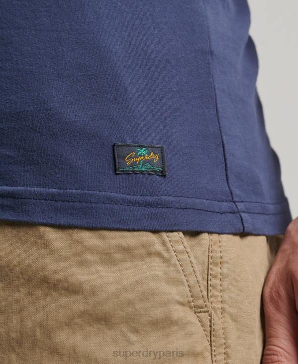 Superdry Hommes débardeur classique terrain vintage D64Z1503 vêtements marine
