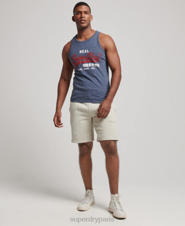 Superdry Hommes débardeur à logo vintage D64Z1444 vêtements marine