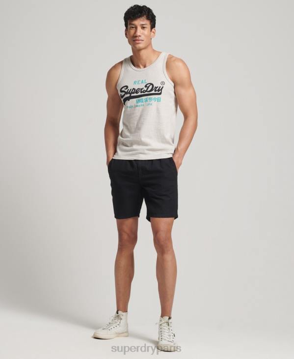 Superdry Hommes débardeur à logo vintage D64Z1453 vêtements crème