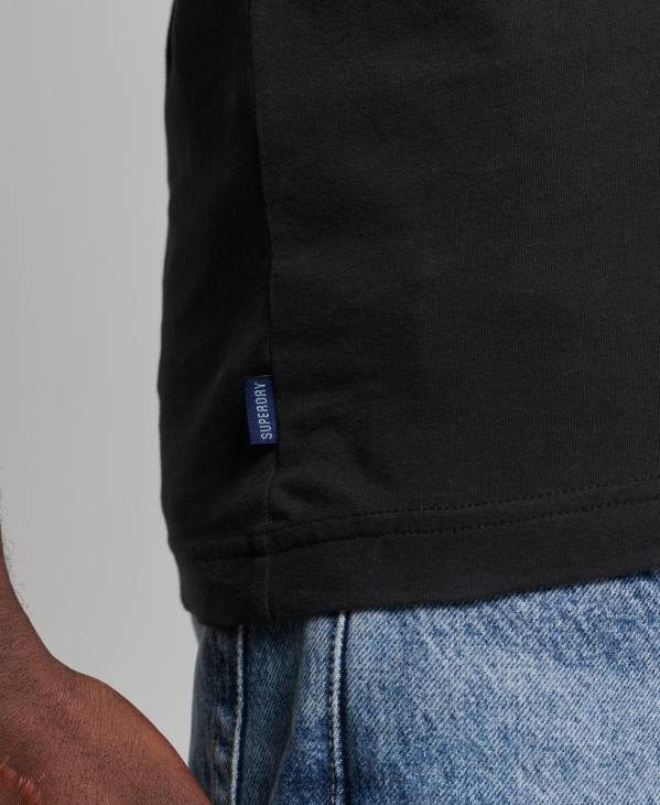 Superdry Hommes débardeur logo vintage en coton bio D64Z1500 vêtements noir