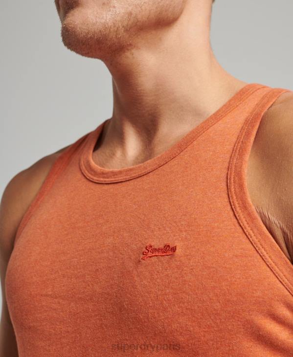 Superdry Hommes débardeur logo vintage en coton bio D64Z1511 vêtements orange