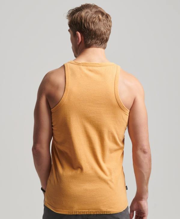Superdry Hommes débardeur logo vintage en coton bio D64Z1517 vêtements jaune
