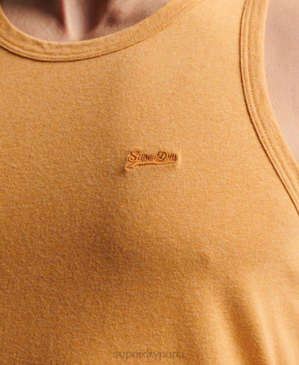 Superdry Hommes débardeur logo vintage en coton bio D64Z1517 vêtements jaune