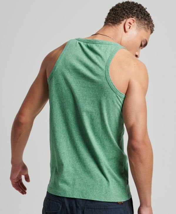 Superdry Hommes débardeur logo vintage en coton bio D64Z1535 vêtements vert