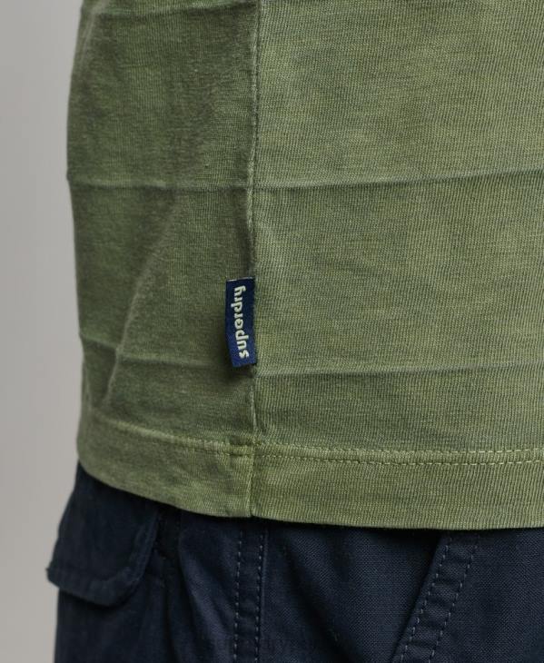 Superdry Hommes débardeur à texture vintage en coton bio D64Z44 vêtements kaki