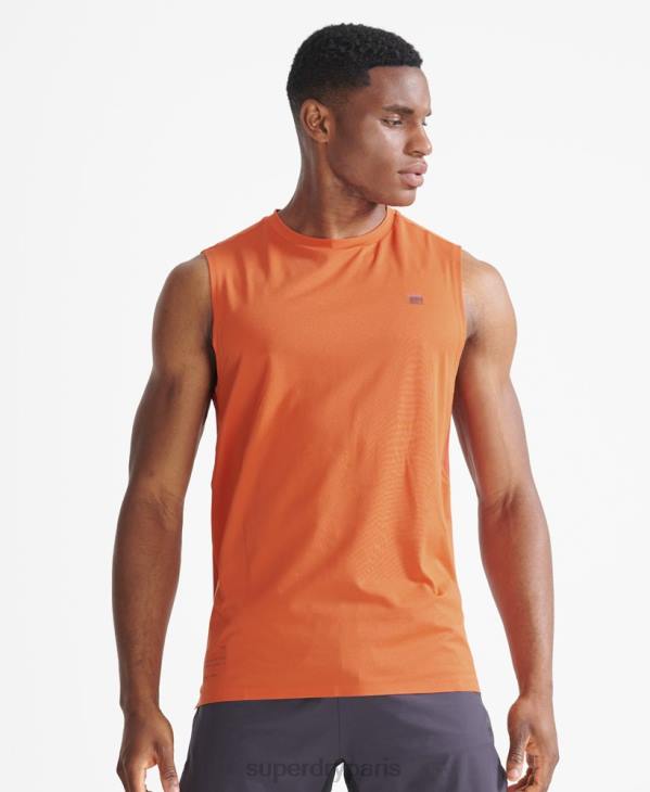 Superdry Hommes débardeur train D64Z5390 vêtements orange