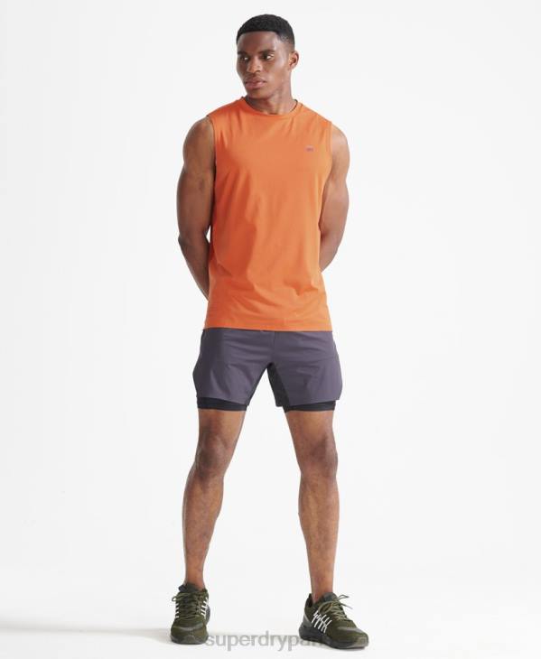 Superdry Hommes débardeur train D64Z5390 vêtements orange