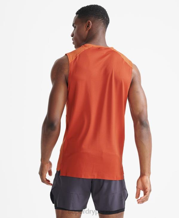 Superdry Hommes débardeur train D64Z5390 vêtements orange
