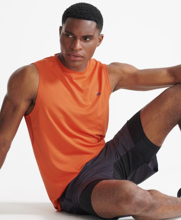 Superdry Hommes débardeur train D64Z5390 vêtements orange