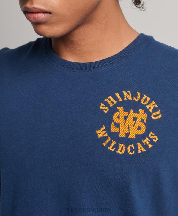 Superdry Hommes débardeur universitaire vintage D64Z1584 vêtements marine