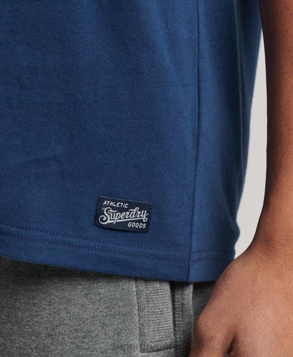 Superdry Hommes débardeur universitaire vintage D64Z1584 vêtements marine