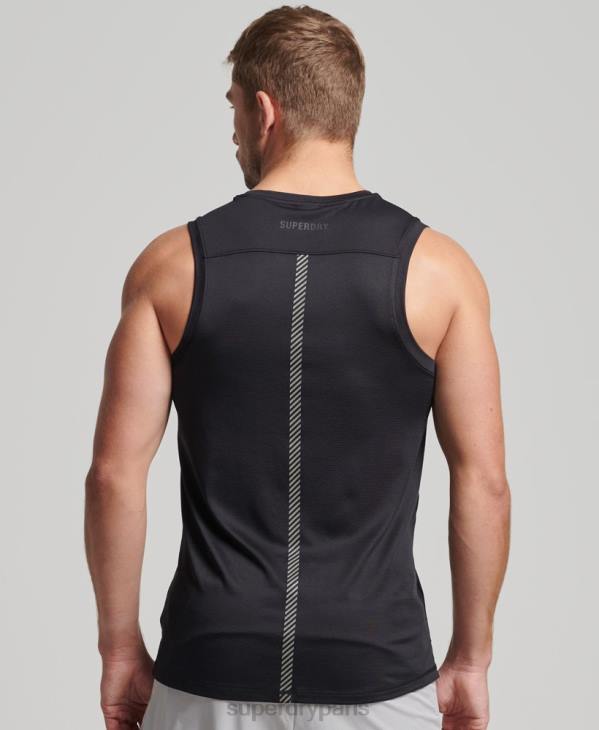 Superdry Hommes gilet de course D64Z5396 vêtements noir
