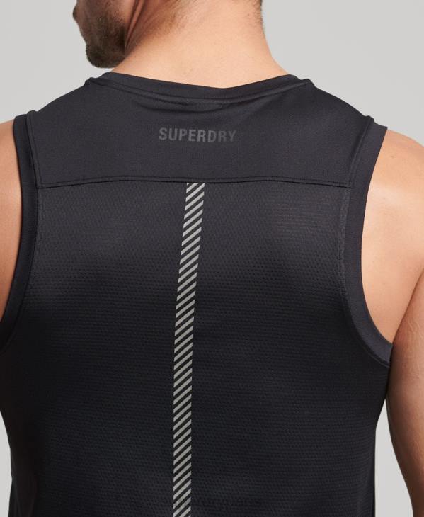 Superdry Hommes gilet de course D64Z5396 vêtements noir