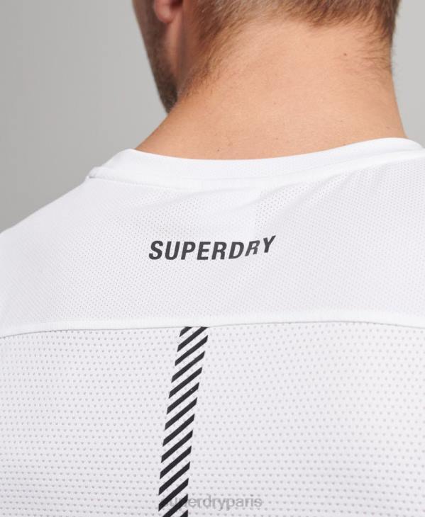 Superdry Hommes gilet de course D64Z5397 vêtements blanc