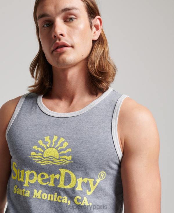Superdry Hommes gilet néon vintage D64Z1479 vêtements marine