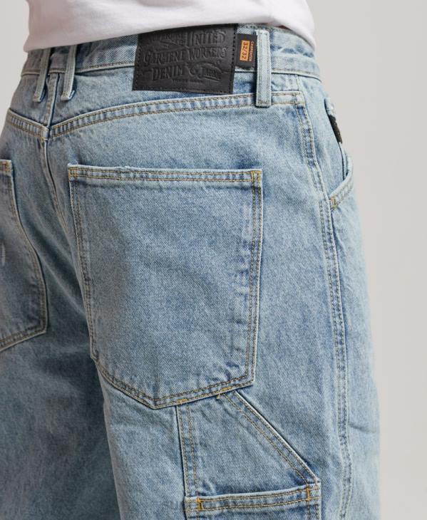 Superdry Hommes jean charpentier en coton bio D64Z1211 vêtements bleu clair
