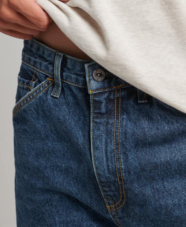 Superdry Hommes jean charpentier en coton bio D64Z1215 vêtements bleu foncé