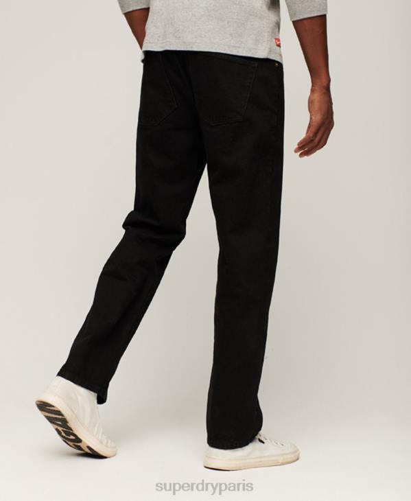 Superdry Hommes jean droit en coton bio D64Z1228 vêtements noir