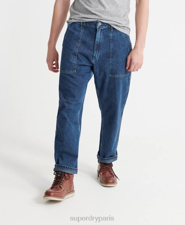 Superdry Hommes jean facile à fatiguer lionel D64Z1233 vêtements bleu