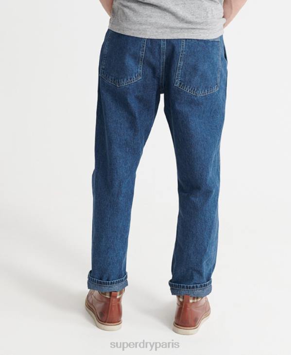 Superdry Hommes jean facile à fatiguer lionel D64Z1233 vêtements bleu