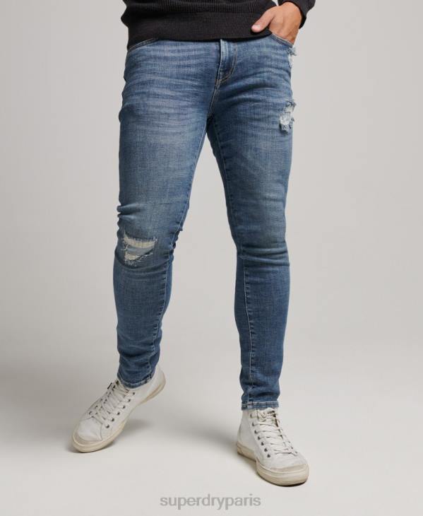 Superdry Hommes jean skinny vintage D64Z1223 vêtements bleu clair